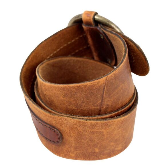 Calderon BROWN GENUINE LEATHER 1 3/4" Wd DRESS CASUAL WOMEN'S BELT Size M (X43 - Picture 4 of 11